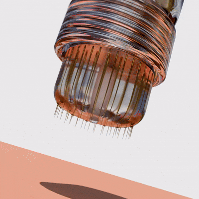 Needle-fine channels open the surface for a few minutes, then close on their own.